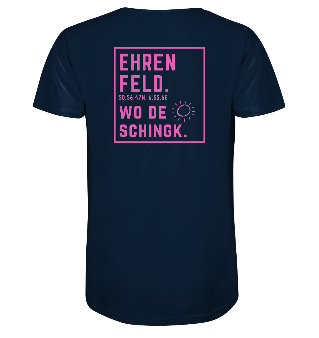 Wo de Sonn schingk - Ehrenfeld Druck Rücken  - V-Neck Shirt