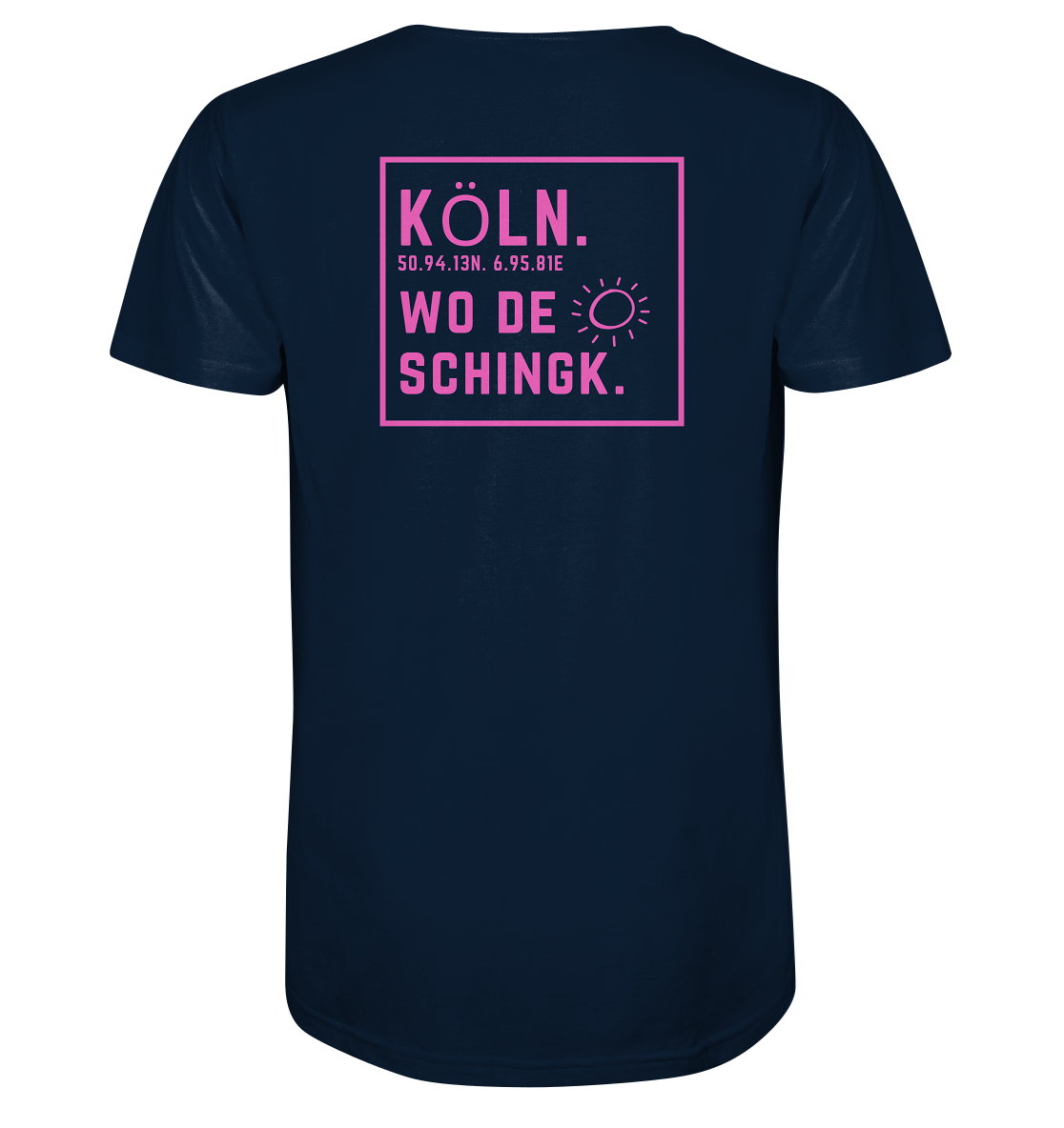 Wo de Sonn schingk - Köln Druck Rücken - V-Neck Shirt
