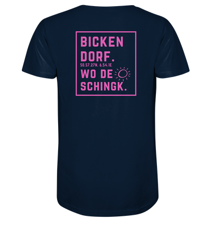 Wo de Sonn schingk - Bickendorf Druck Rücken - V-Neck Shirt