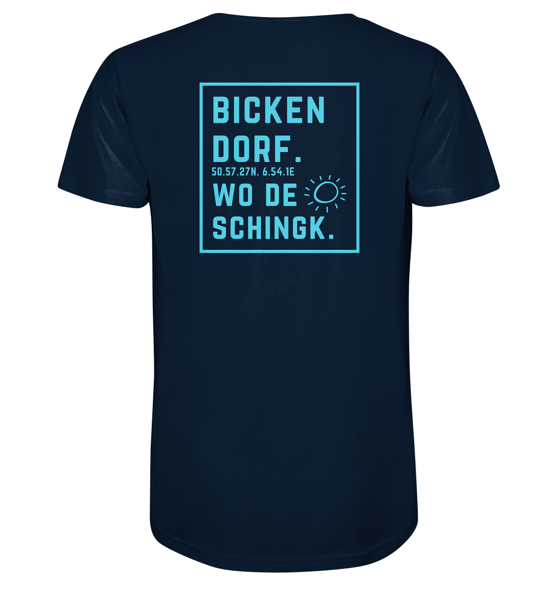 Wo de Sonn schingk - Bickendorf Druck Rücken - V-Neck Shirt