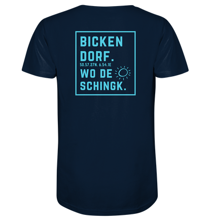 Wo de Sonn schingk - Bickendorf Druck Rücken - V-Neck Shirt