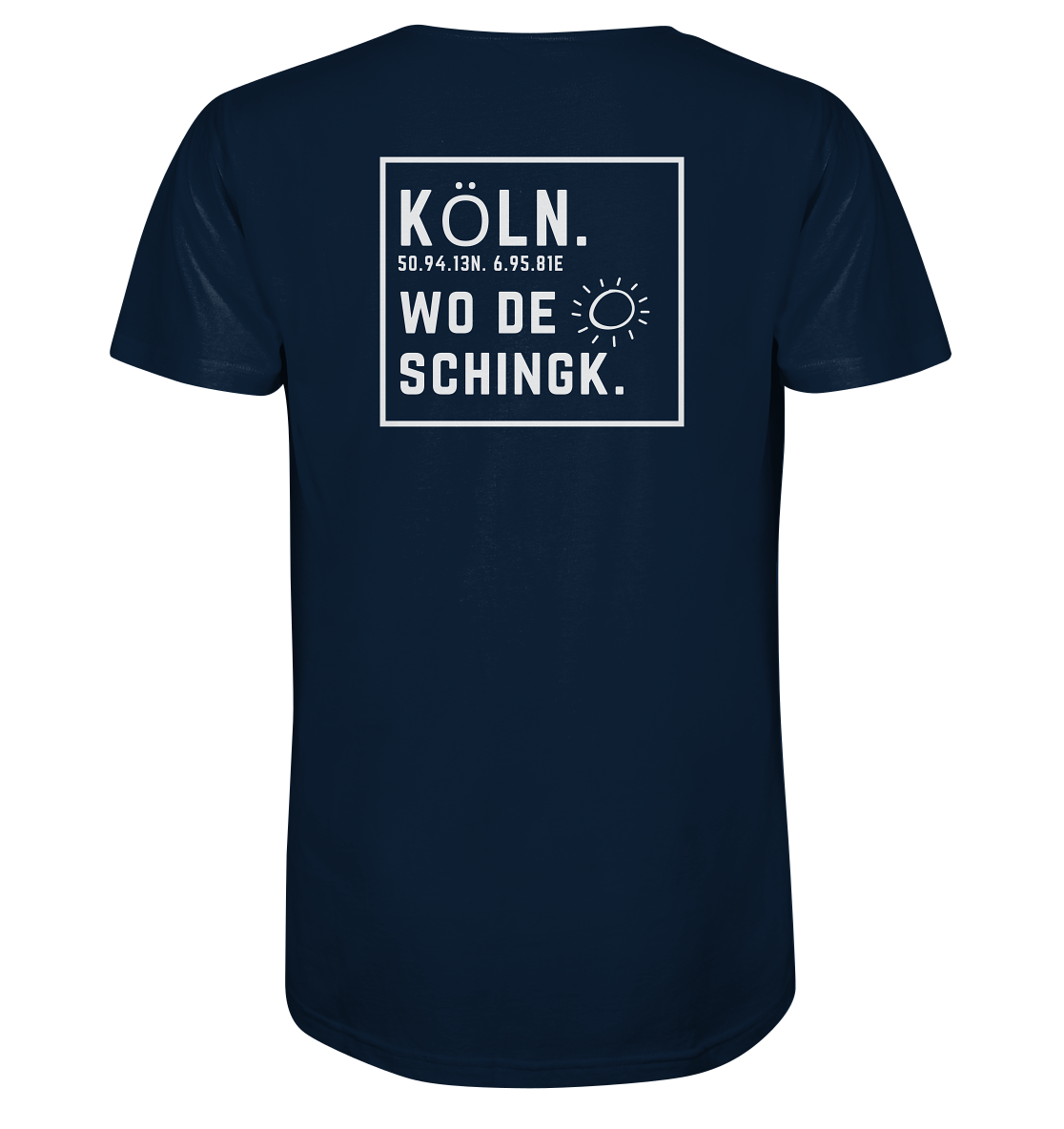 Wo de Sonn schingk - Köln Druck Rücken  - V-Neck Shirt