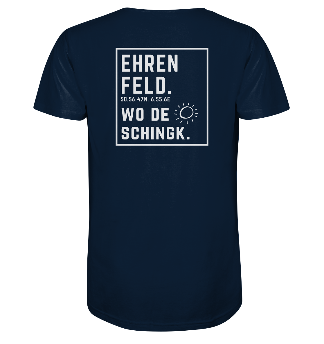 Wo de Sonn schingk - Ehrenfeld Druck Rücken  - V-Neck Shirt