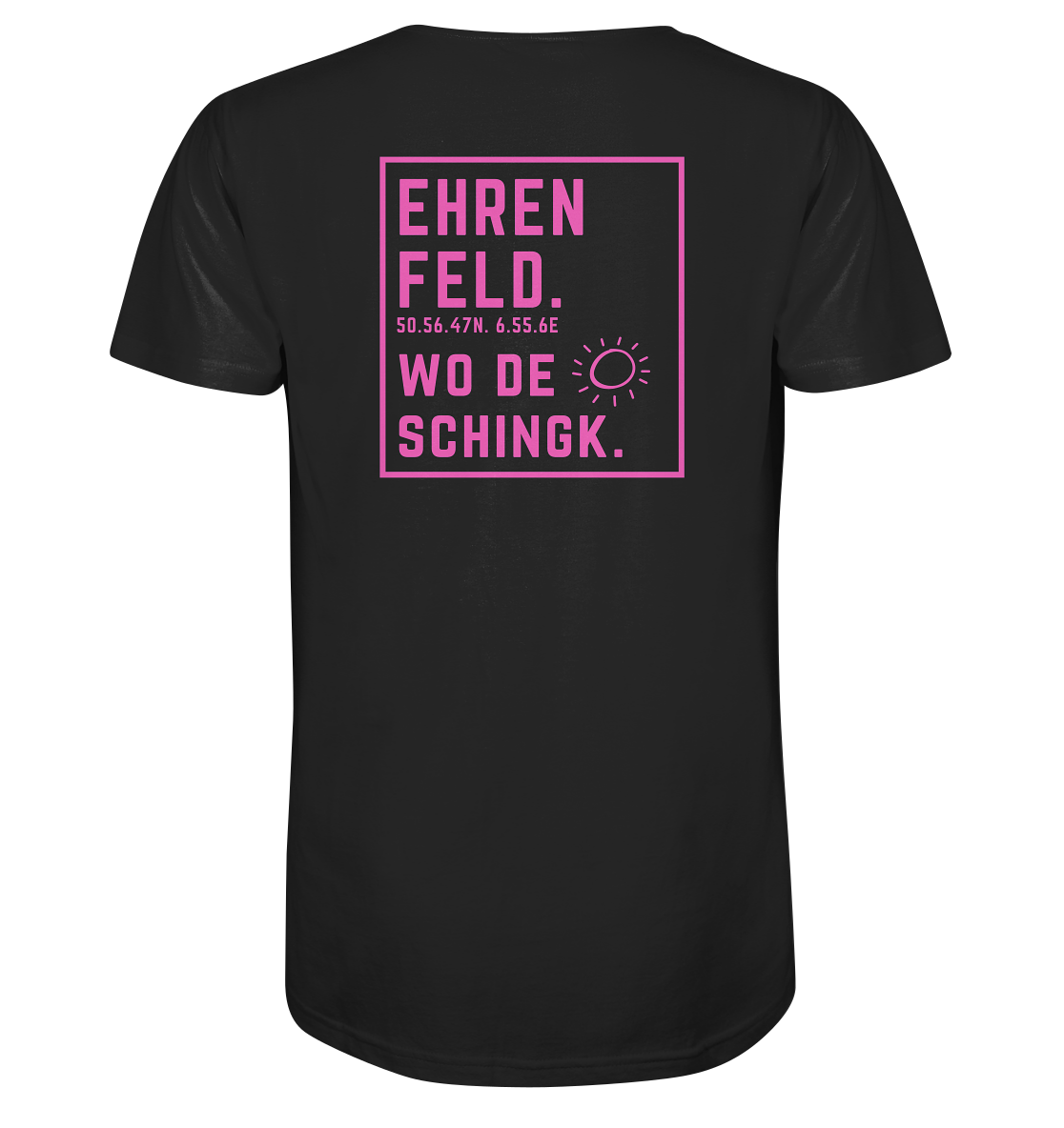Wo de Sonn schingk - Ehrenfeld Druck Rücken  - V-Neck Shirt