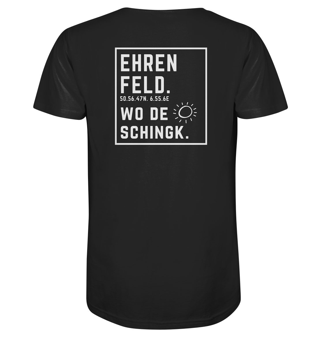Wo de Sonn schingk - Ehrenfeld Druck Rücken  - V-Neck Shirt