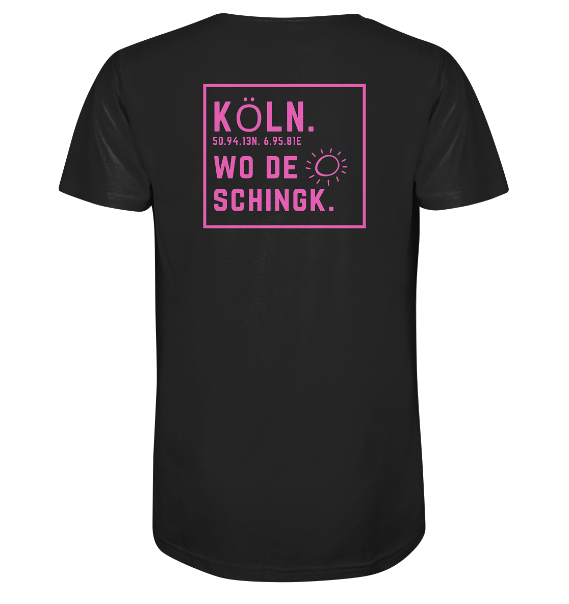 Wo de Sonn schingk - Köln Druck Rücken - V-Neck Shirt