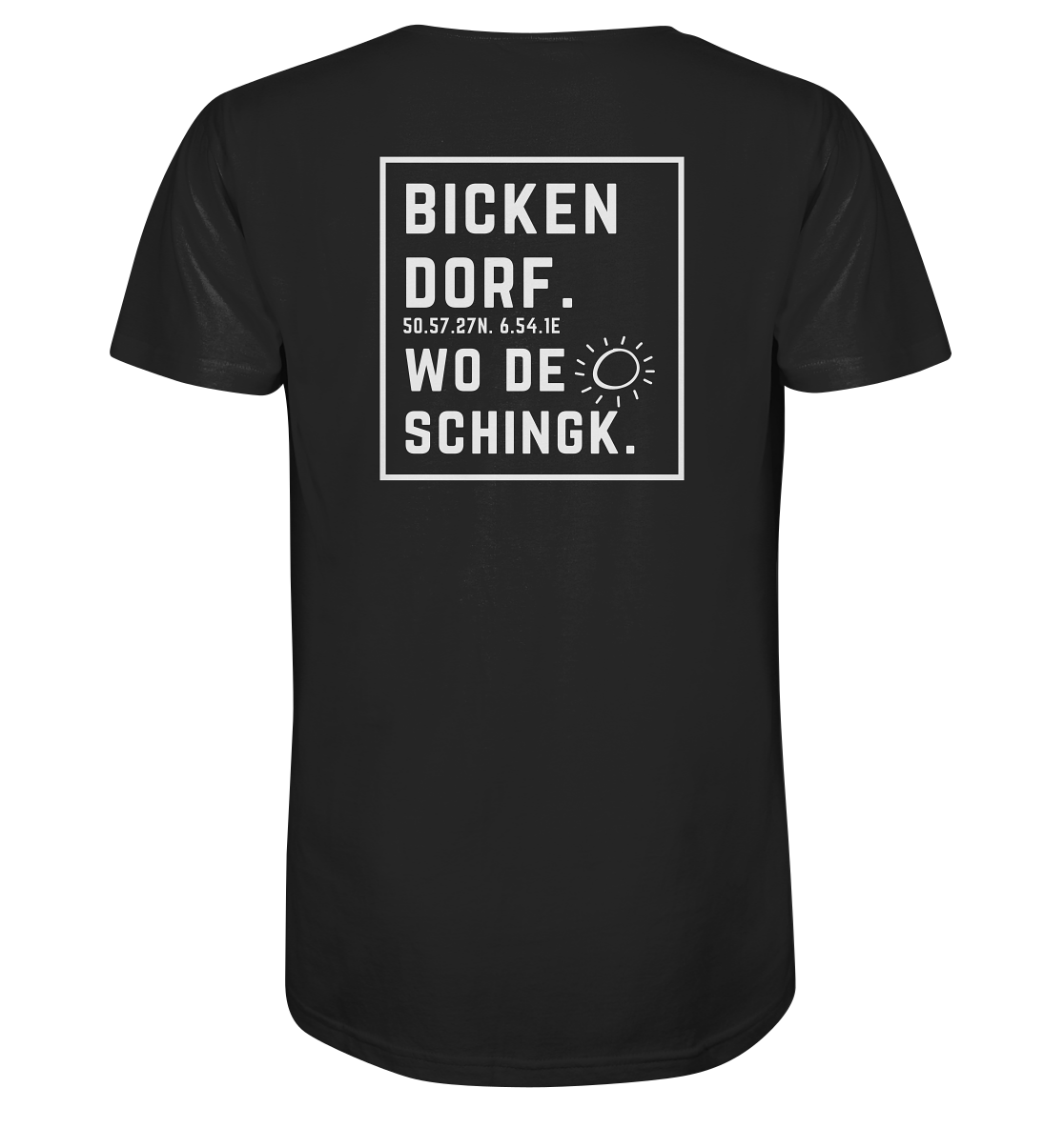 Wo de Sonn schingk - Bickendorf Druck Rücken - V-Neck Shirt
