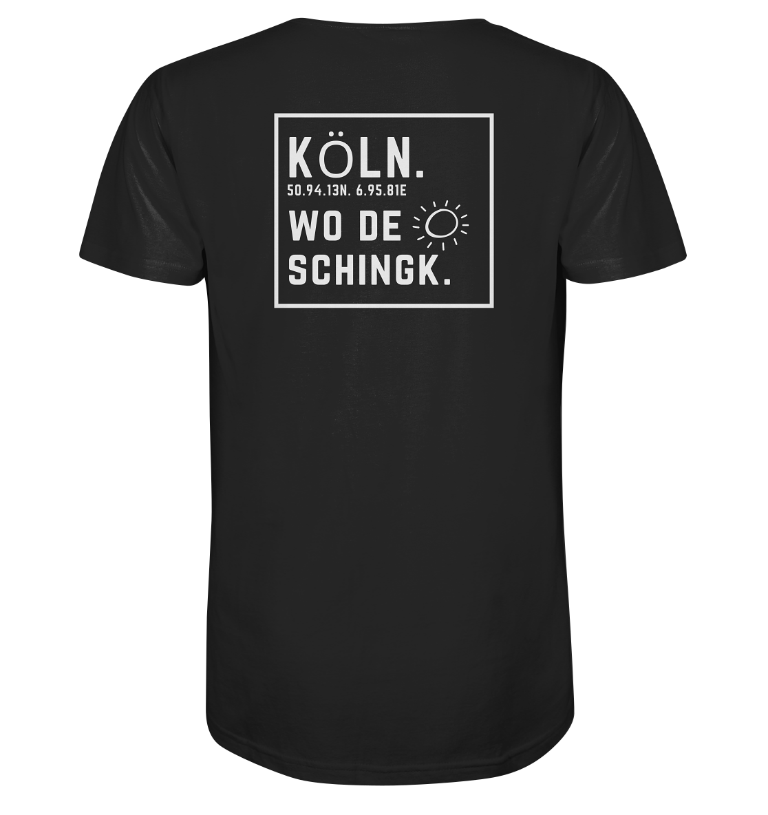 Wo de Sonn schingk - Köln Druck Rücken  - V-Neck Shirt