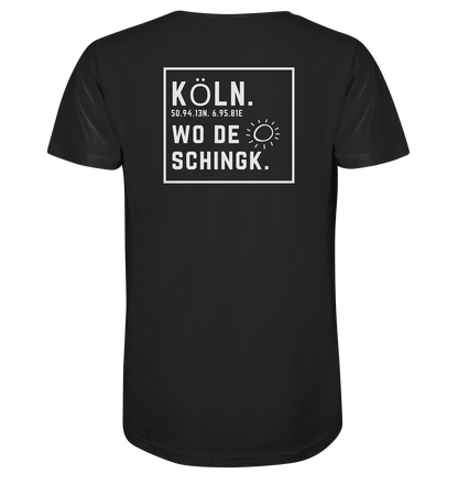 Wo de Sonn schingk - Köln Druck Rücken  - V-Neck Shirt