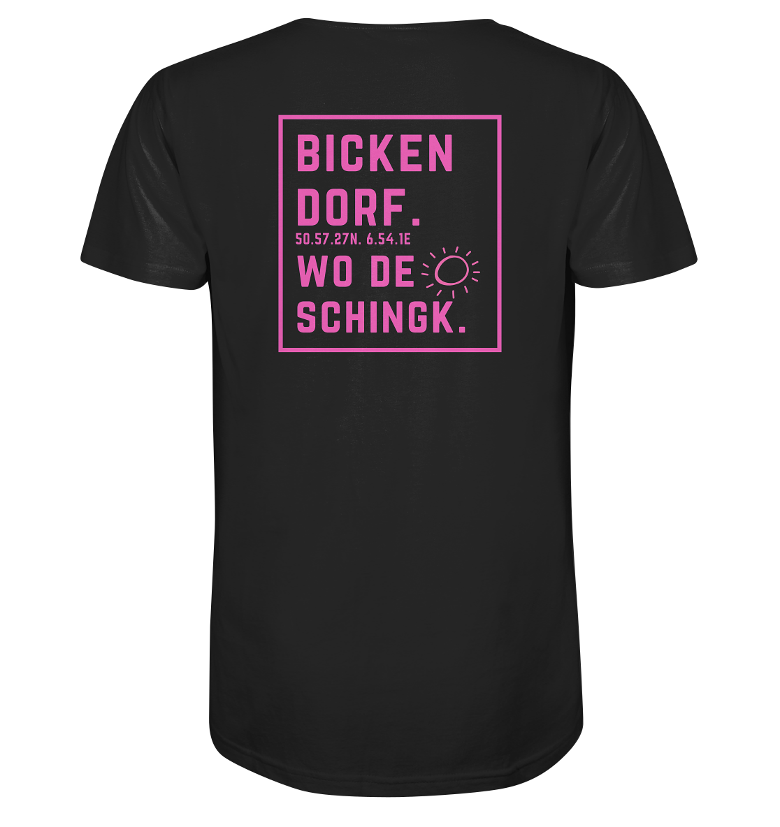 Wo de Sonn schingk - Bickendorf Druck Rücken - V-Neck Shirt