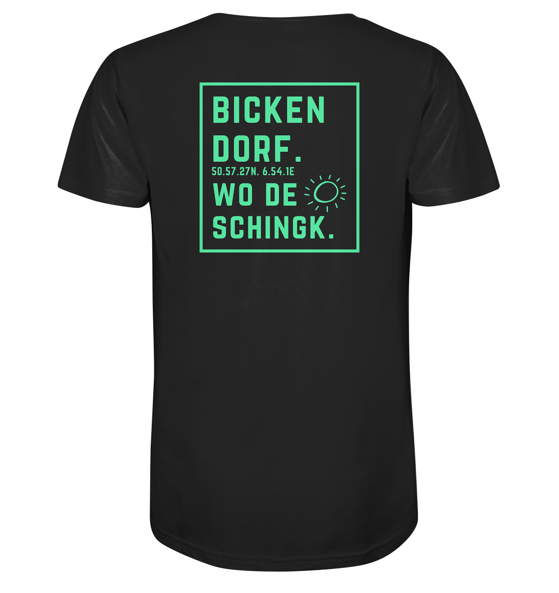 Wo de Sonn schingk - Bickendorf Druck Rücken - V-Neck Shirt
