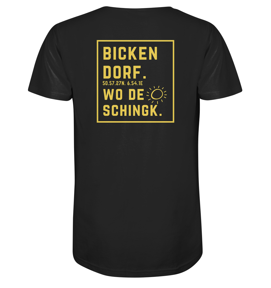 Wo de Sonn schingk - Bickendorf Druck Rücken - V-Neck Shirt