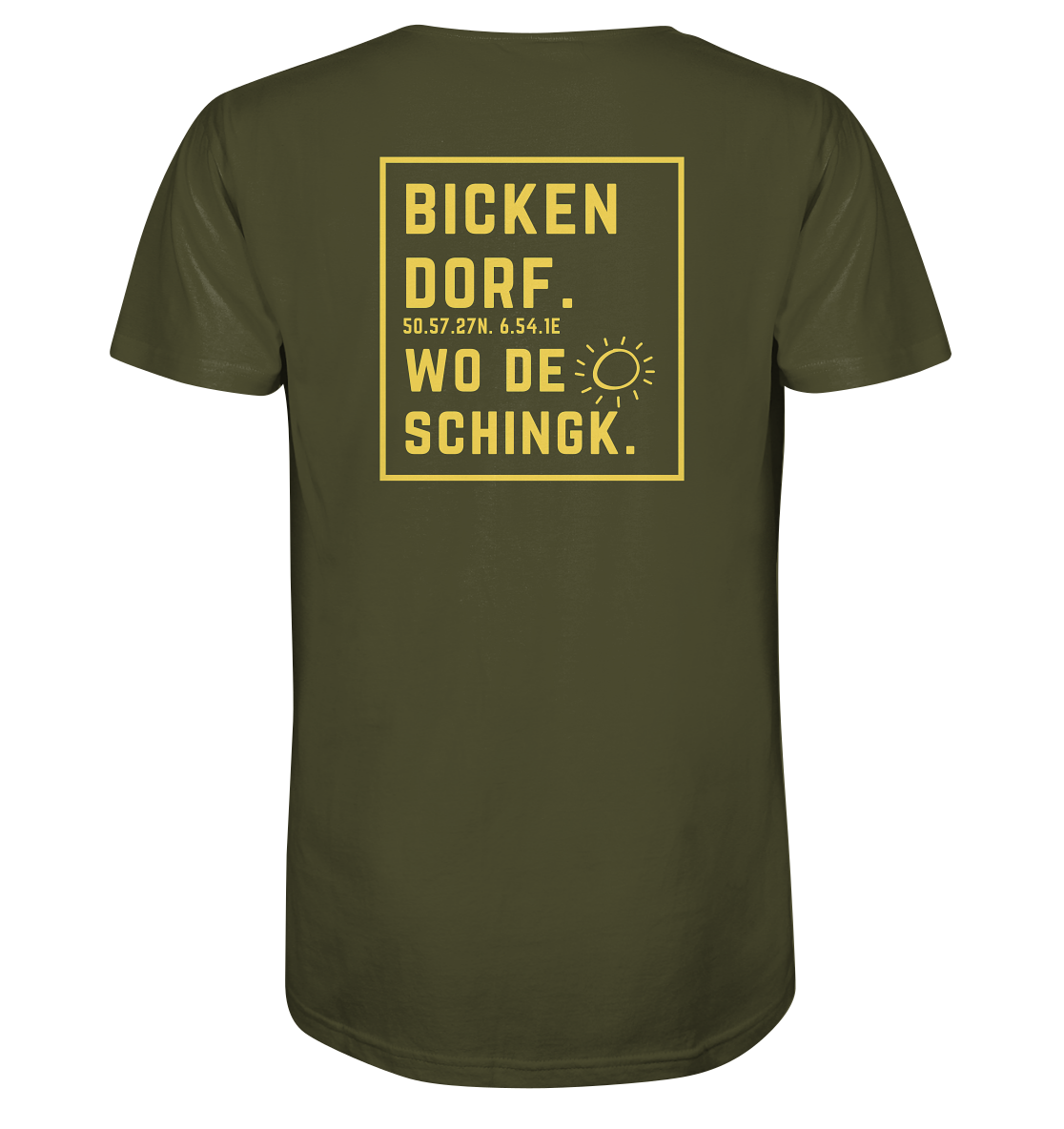 Wo de Sonn schingk - Bickendorf Druck Rücken - V-Neck Shirt