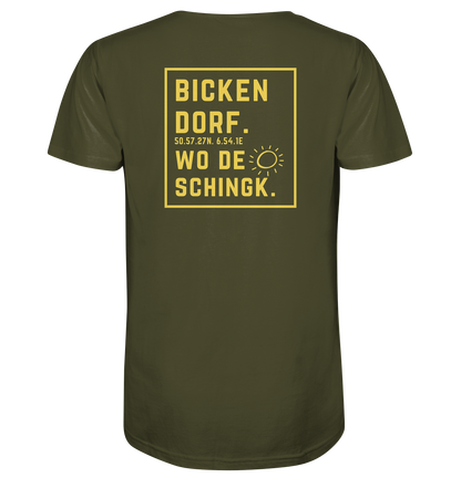 Wo de Sonn schingk - Bickendorf Druck Rücken - V-Neck Shirt