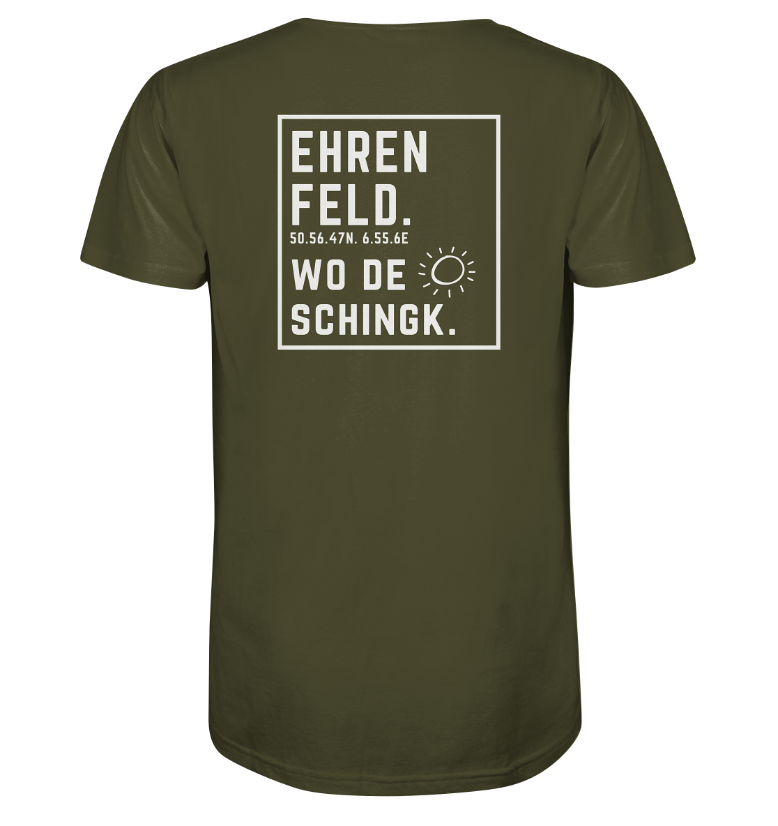 Wo de Sonn schingk - Ehrenfeld Druck Rücken  - V-Neck Shirt