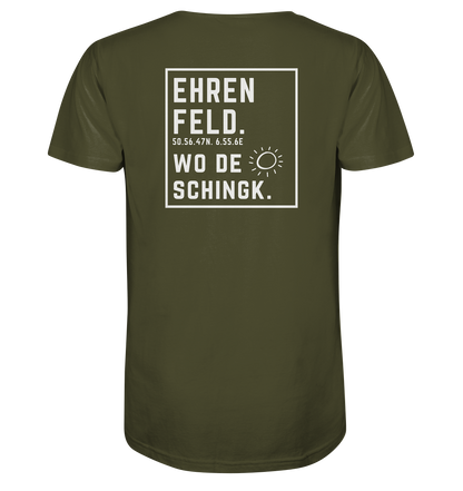 Wo de Sonn schingk - Ehrenfeld Druck Rücken  - V-Neck Shirt