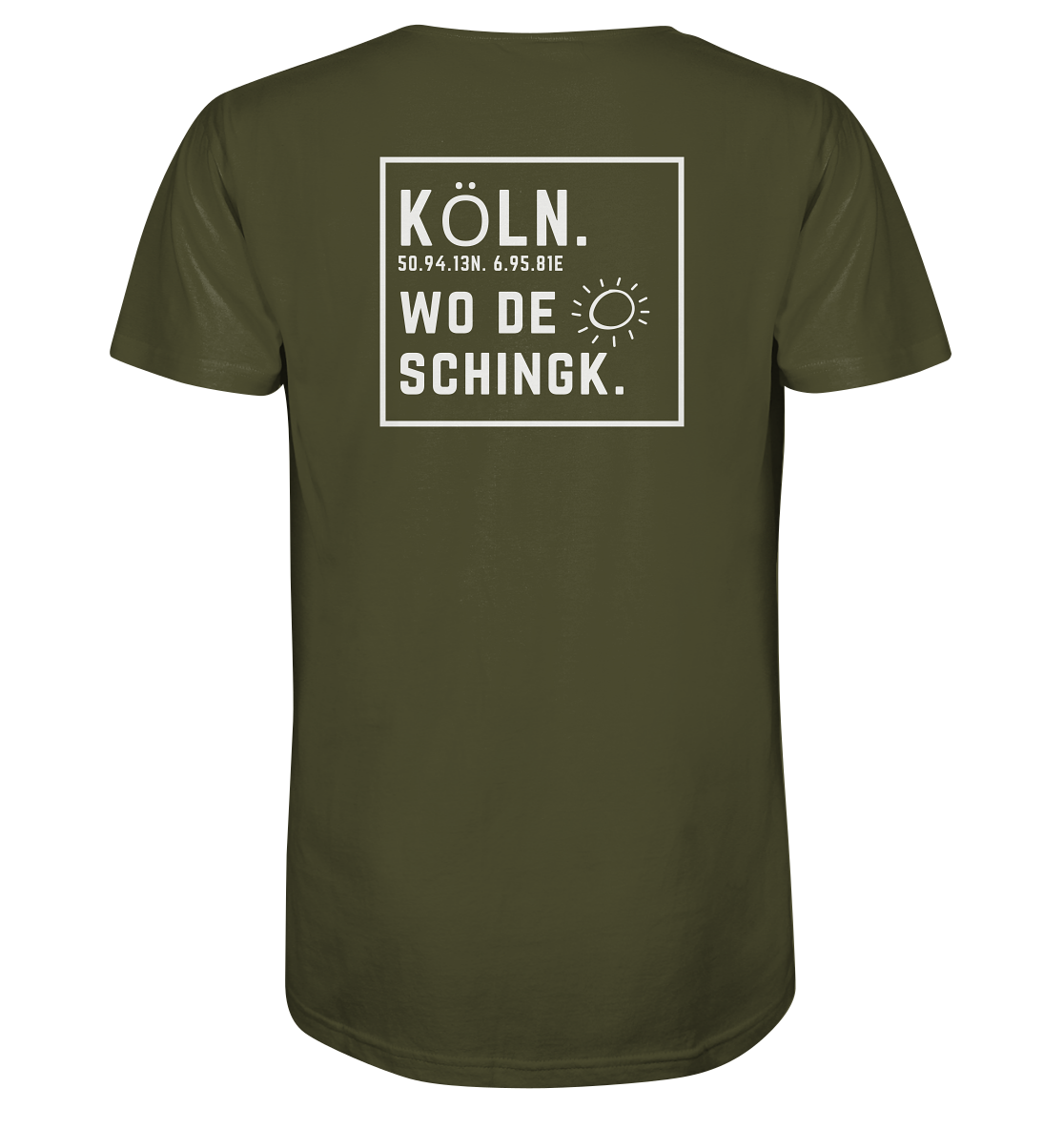 Wo de Sonn schingk - Köln Druck Rücken  - V-Neck Shirt