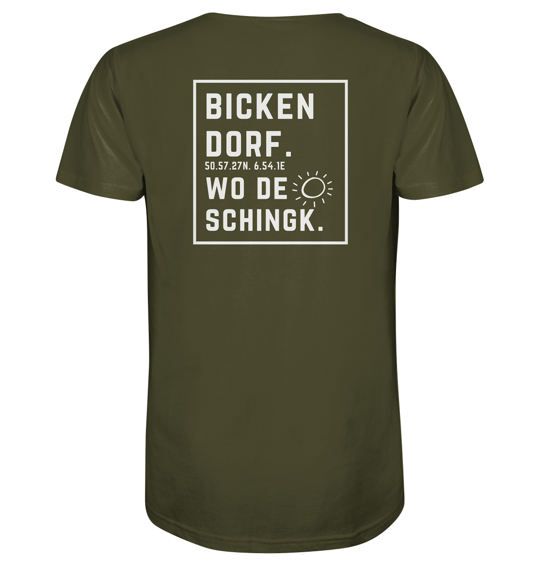 Wo de Sonn schingk - Bickendorf Druck Rücken - V-Neck Shirt