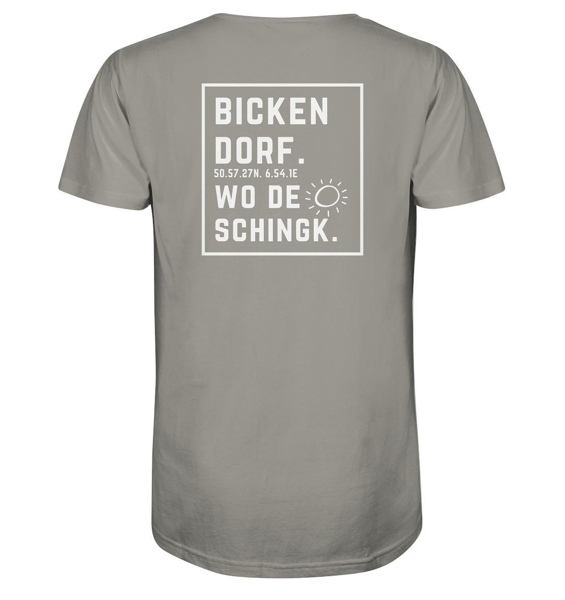 Wo de Sonn schingk - Bickendorf Druck Rücken - V-Neck Shirt