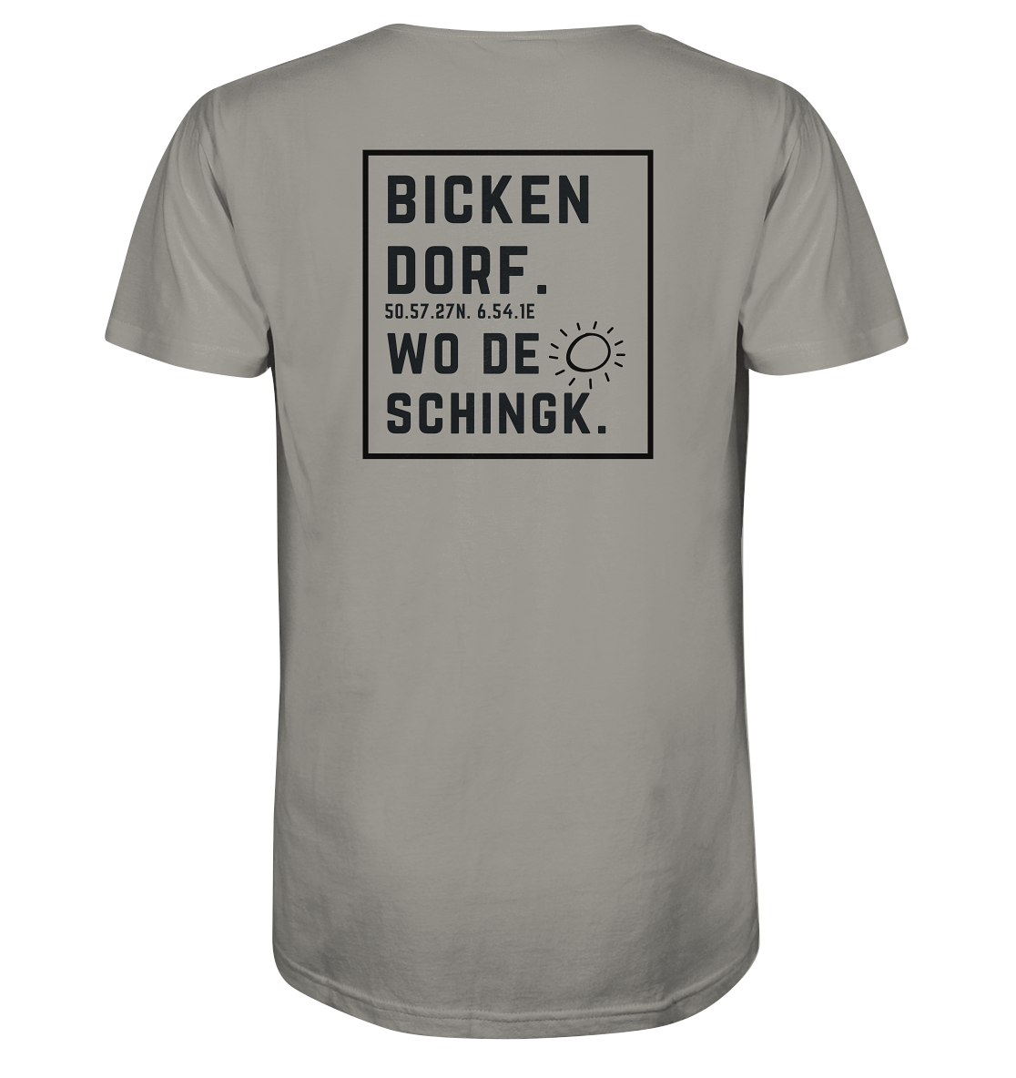 Wo de Sonn schingk - Bickendorf Druck Rücken - V-Neck Shirt