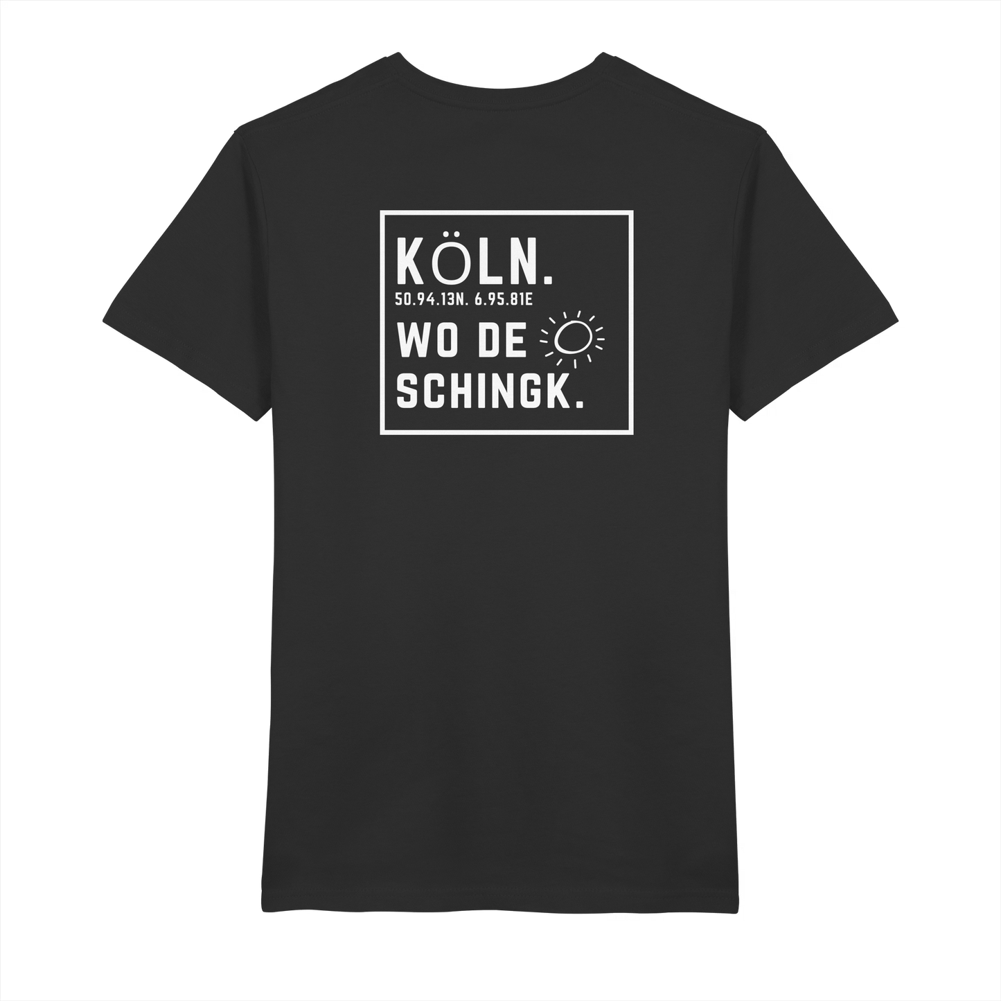Wo de Sonn schingk - Köln Druck Rücken  - V-Neck Shirt