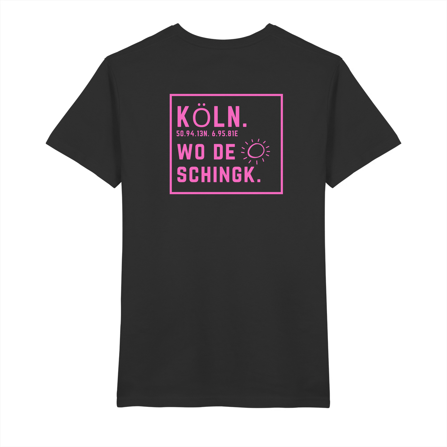Wo de Sonn schingk - Köln Druck Rücken - V-Neck Shirt