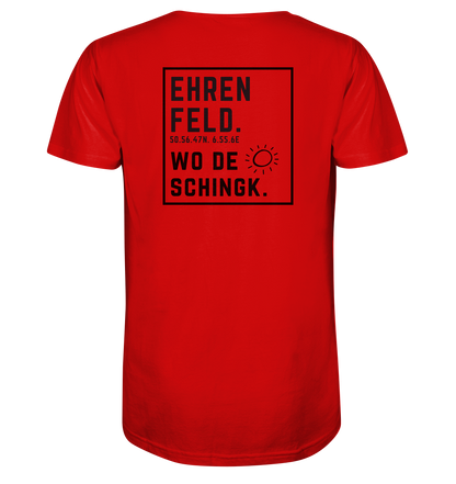Wo de Sonn schingk - Ehrenfeld Druck Rücken - V-Neck Shirt