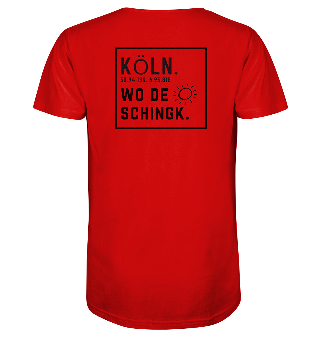 Wo de Sonn schingk - Köln Druck Rücken  - V-Neck Shirt