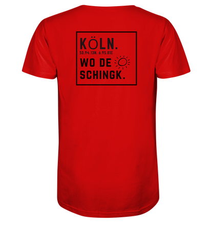 Wo de Sonn schingk - Köln Druck Rücken  - V-Neck Shirt