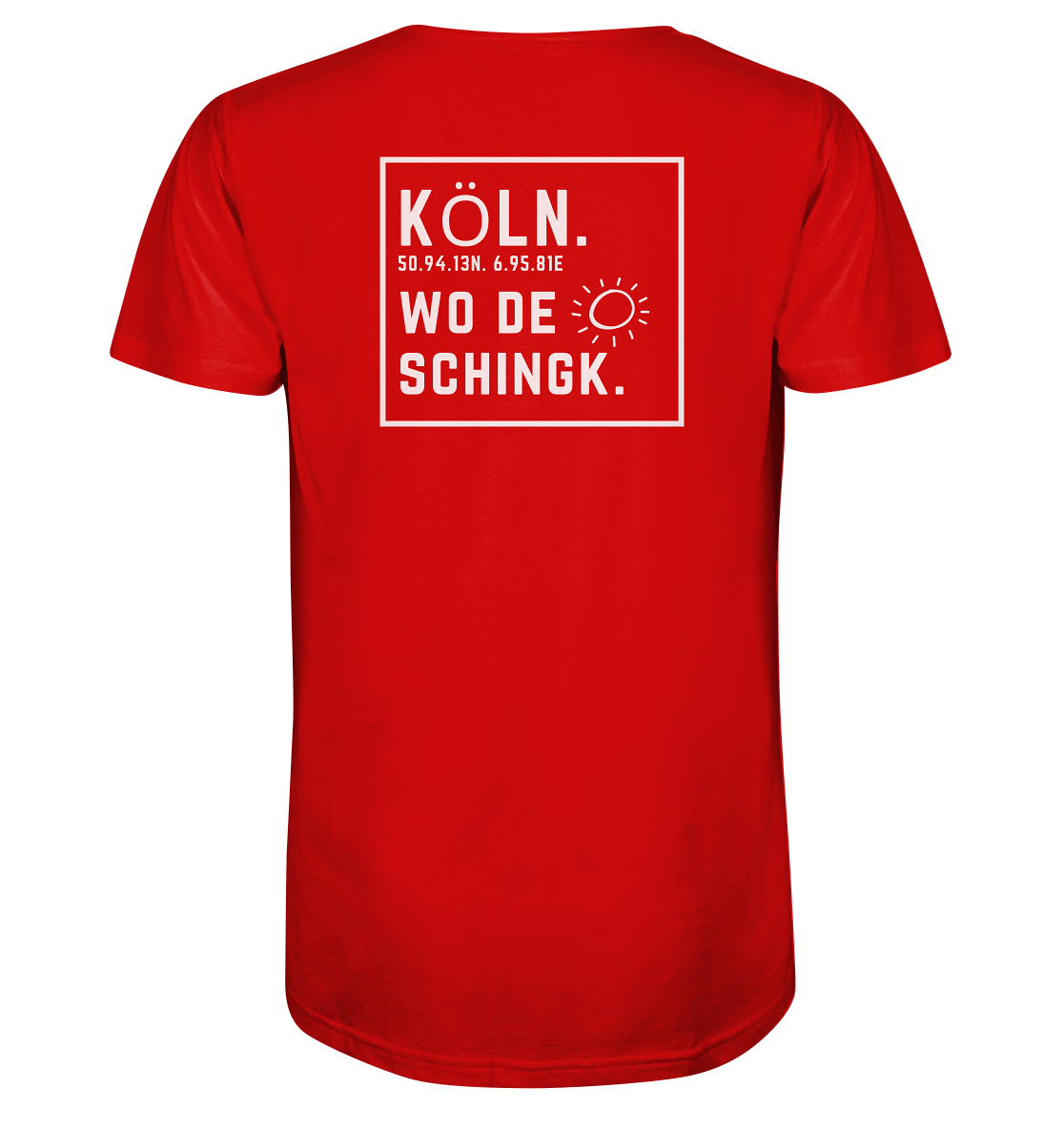 Wo de Sonn schingk - Köln Druck Rücken  - V-Neck Shirt