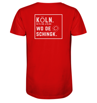 Wo de Sonn schingk - Köln Druck Rücken  - V-Neck Shirt