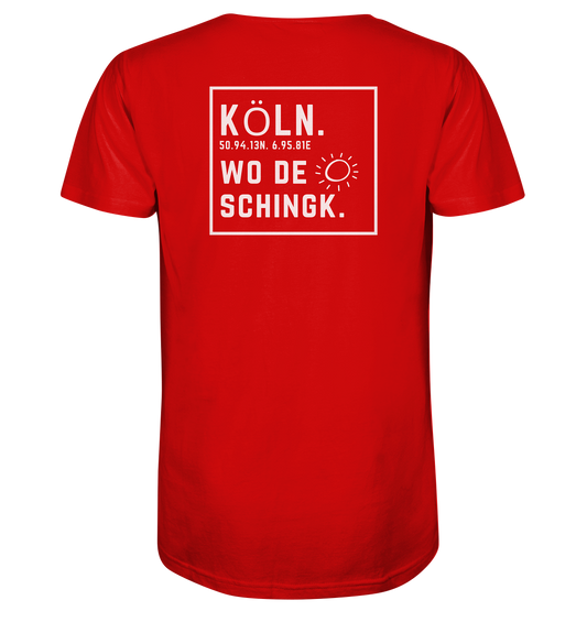 Wo de Sonn schingk - Köln Druck Rücken  - V-Neck Shirt
