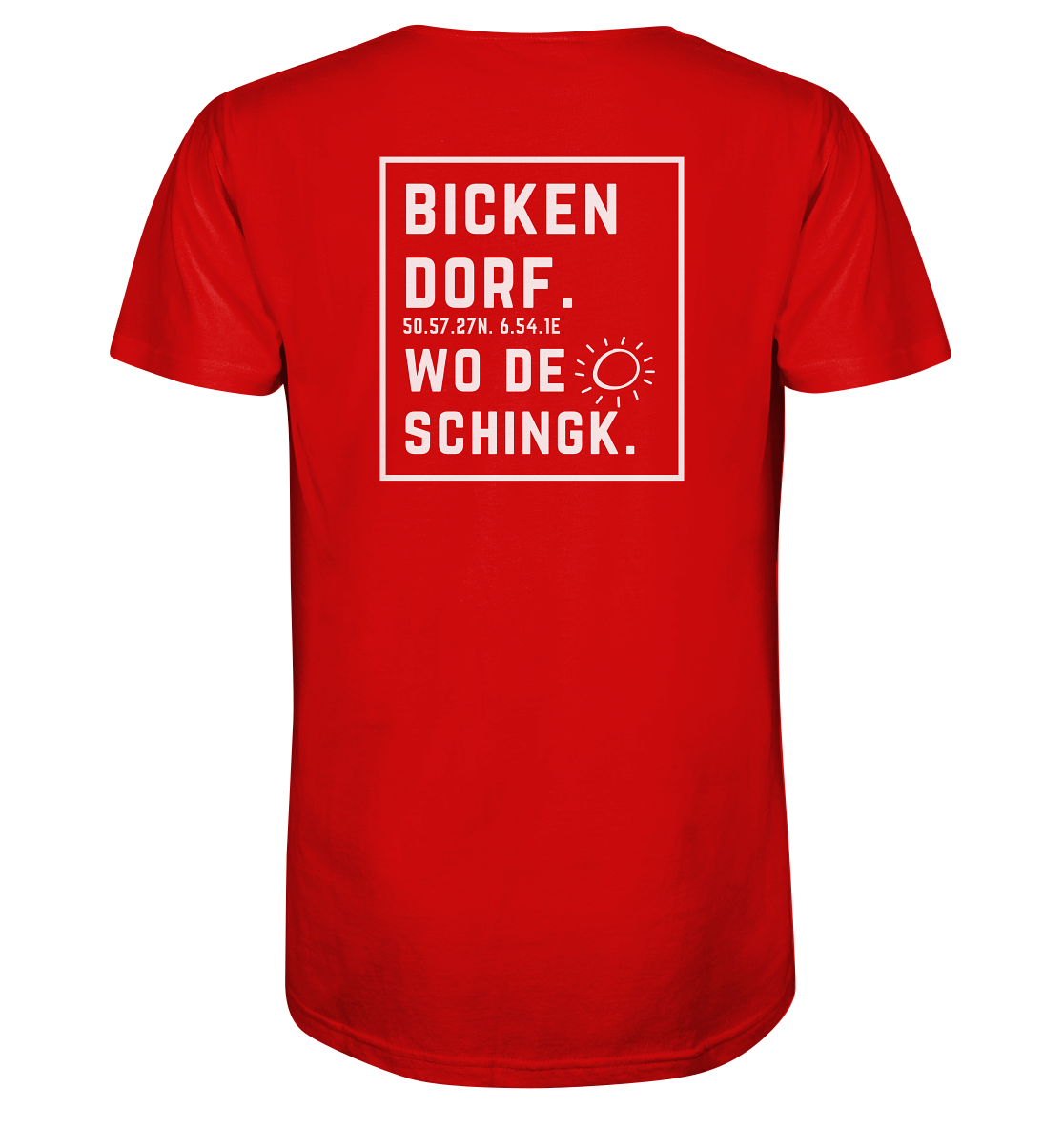 Wo de Sonn schingk - Bickendorf Druck Rücken - V-Neck Shirt