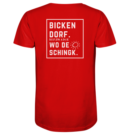Wo de Sonn schingk - Bickendorf Druck Rücken - V-Neck Shirt