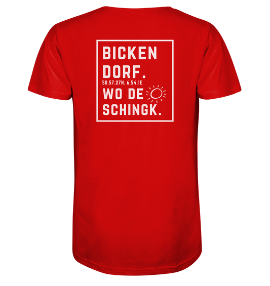 Wo de Sonn schingk - Bickendorf Druck Rücken - V-Neck Shirt