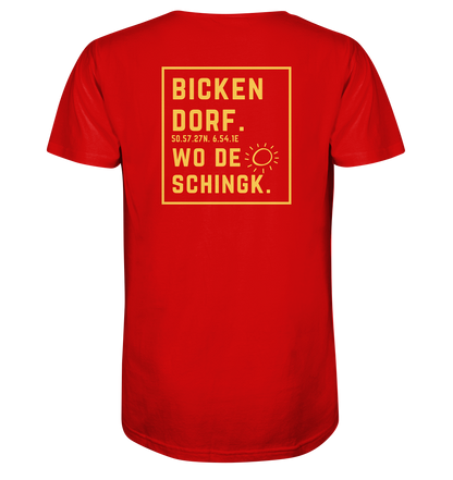 Wo de Sonn schingk - Bickendorf Druck Rücken - V-Neck Shirt