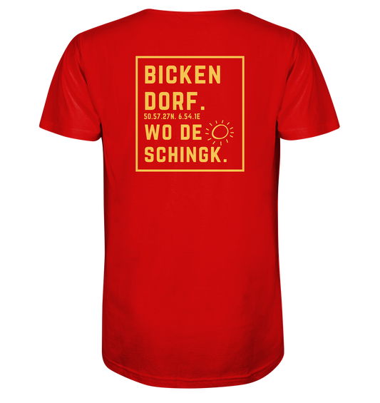 Wo de Sonn schingk - Bickendorf Druck Rücken - V-Neck Shirt