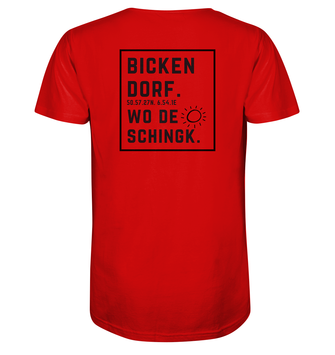 Wo de Sonn schingk - Bickendorf Druck Rücken - V-Neck Shirt