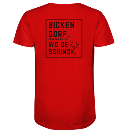 Wo de Sonn schingk - Bickendorf Druck Rücken - V-Neck Shirt