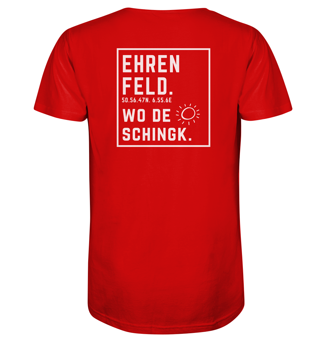 Wo de Sonn schingk - Ehrenfeld Druck Rücken  - V-Neck Shirt