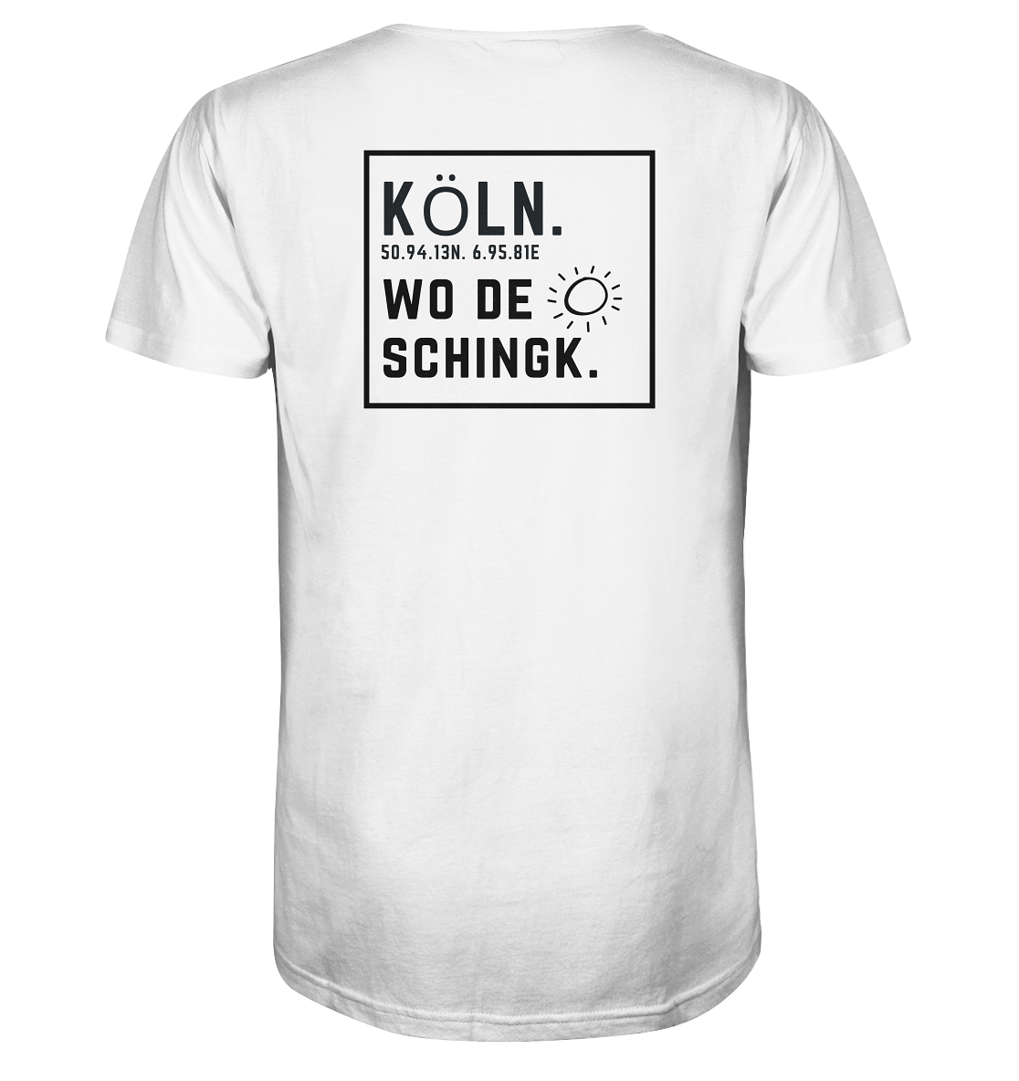 Wo de Sonn schingk - Köln Druck Rücken  - V-Neck Shirt