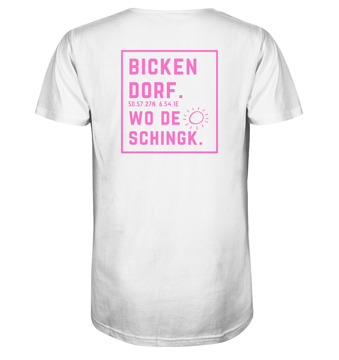 Wo de Sonn schingk - Bickendorf Druck Rücken - V-Neck Shirt