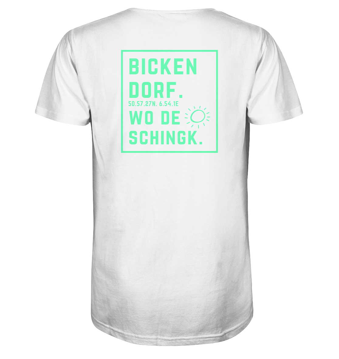Wo de Sonn schingk - Bickendorf Druck Rücken - V-Neck Shirt