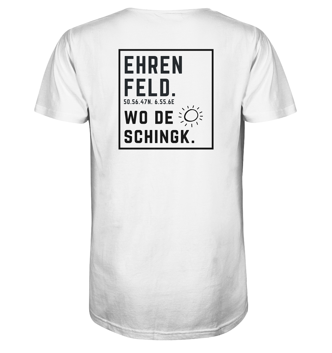 Wo de Sonn schingk - Ehrenfeld Druck Rücken - V-Neck Shirt