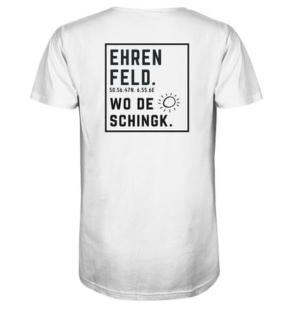 Wo de Sonn schingk - Ehrenfeld Druck Rücken - V-Neck Shirt