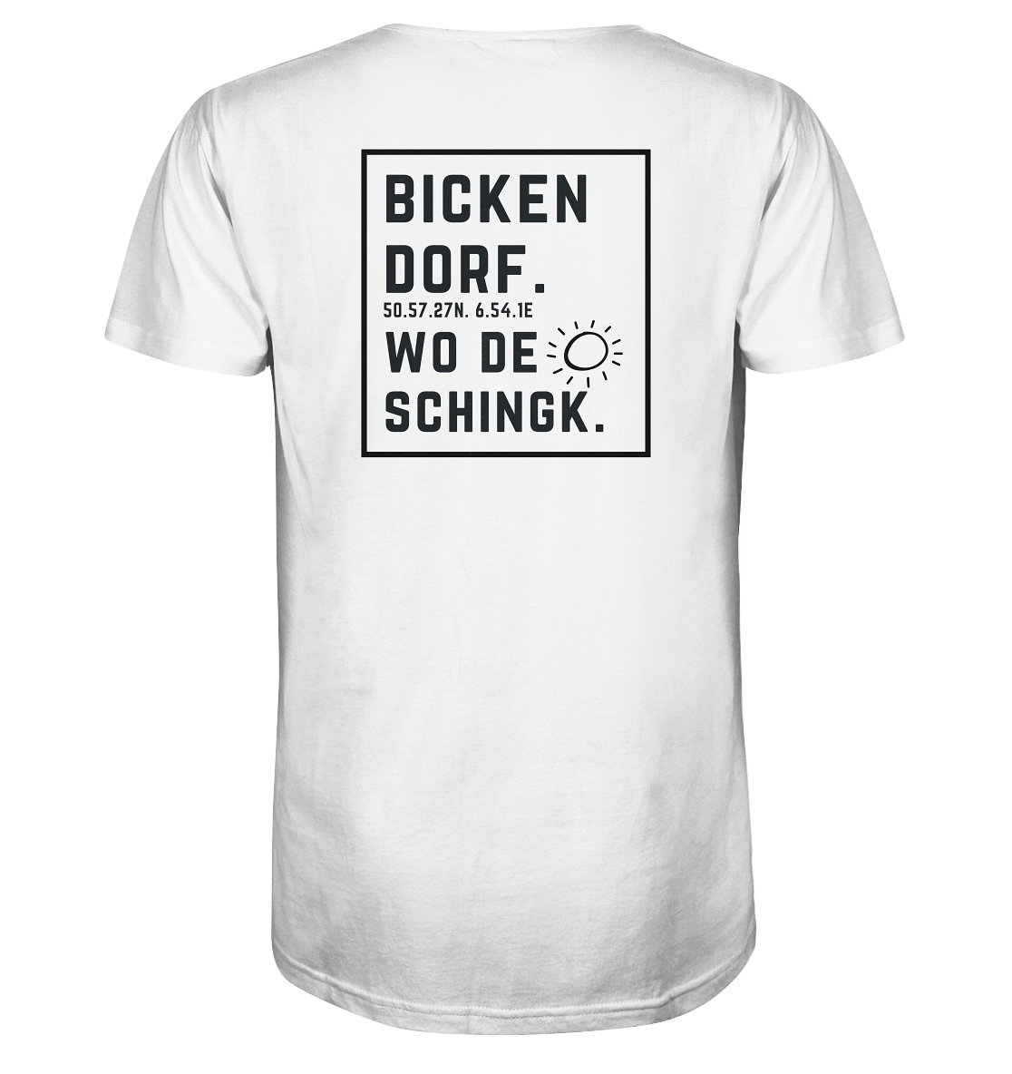 Wo de Sonn schingk - Bickendorf Druck Rücken - V-Neck Shirt