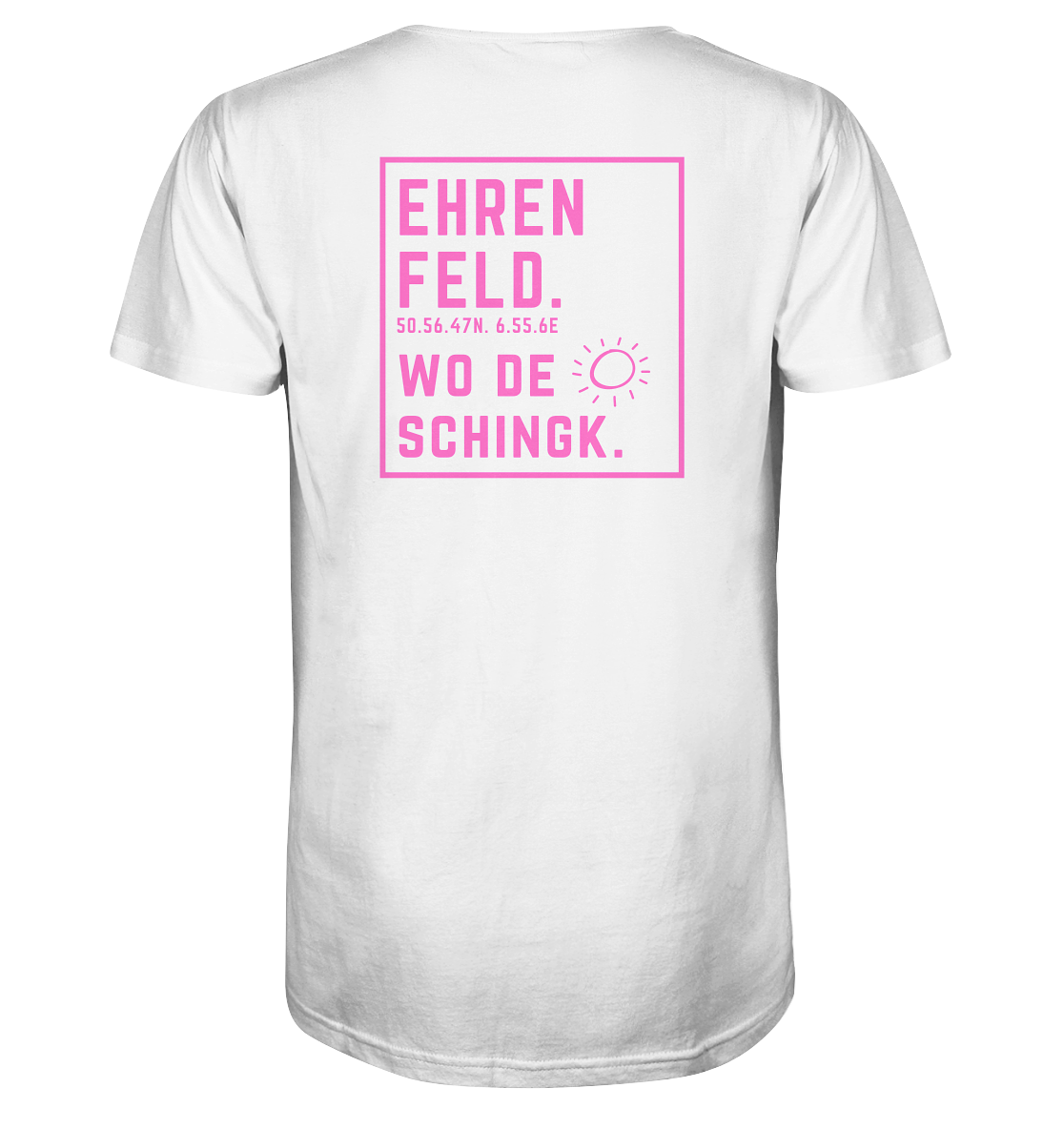 Wo de Sonn schingk - Ehrenfeld Druck Rücken  - V-Neck Shirt