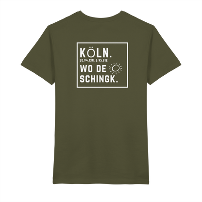 Wo de Sonn schingk - Köln Druck Rücken  - V-Neck Shirt