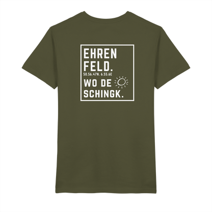 Wo de Sonn schingk - Ehrenfeld Druck Rücken  - V-Neck Shirt