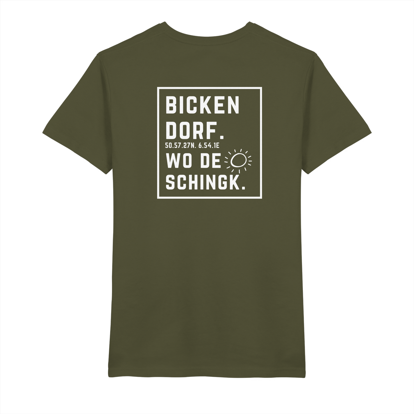 Wo de Sonn schingk - Bickendorf Druck Rücken - V-Neck Shirt